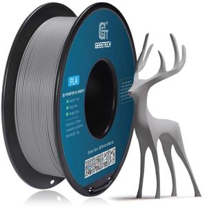 GEEETECH Matte PLA Filament 1.75mm, Grey 3D Printer Filament 1kg Spool (2.2lbs), +/- 0.02 mm Accuracy