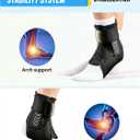 Ankle Brace for Sprained Ankle, Quick Lace-Up Ankle Support with Side Stabilizers & Auto-Shaped Pads, Slim Fit Stabilizer for Women Men, Fits in Shoes for Sports, Work & Injury Recovery (M)
