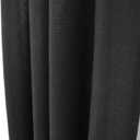 UPOPO Black Kitchen Tiers Curtains Over Sink Privacy Linen Textured 30 inch Length Cafe Curtains Short Caravan Bathroom Small Mini Basement Half Window Curtain 2 Panels Rod Pocket