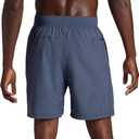Gaiam Men's Hatha 7” Short, Standard Fit, Stretch Lightweight Material, Moisture-Wicking (Gray, M)