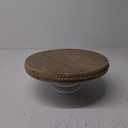 Large Round Wood Risers for Display, 12" Decorative Rustic Farmhouse Cake Stand Pedestal Tray for Home and Kitchen Decor