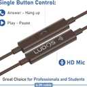 LUDOS Ultra USB C Headphones for iPhone 17 16 15 Pro Max Plus Air iPad Pro, 5 Years Warranty, Magnetic USB-C Earbuds for Samsung Galaxy S24 S23 Ultra S22 S21 FE S20 A55 A54 A53, USB Type C Earphones (Brown)