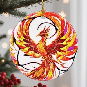 2 x Christmas Ornaments, Phoenix Ornament, Christmas Tree Ornaments, Xmas Decorations, Holiday Decorations, Phoenix Gifts, Holiday Party Gifts, and Xmas Gift Ideas