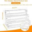 144-Slots Pen Holder for Craft Shows,3-Tier Acrylic Pen Display Stand Holders for Vendors,12mm Beadable Pens Display Beaded Pens Organizer Paint Brush Storage Makeup Brush Rack for School Essentials