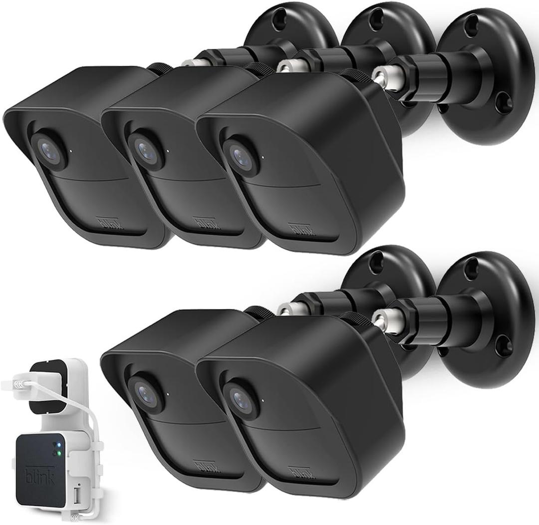 5+1 Pack | Mount for Blink Outdoor 4 Camera | Adjustable to Improve Viewing Angle | Blink Outdoor (4th Gen) Mounting Kit and Housing Cover | Sync Module 2 Mount Included