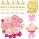 Paper Flowers for Graduation Cap Decoration Kit, Small Roses Flores for Crafts, 3D Flores for Shadow Box Projects