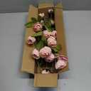 VIERENA 6 Pcs Faux Silk Peony Artificial Flowers for Vase -27", Bulk Fake Peonies Branches with Stems for DIY Bouquet Centerpieces Wedding Fillers Arrangements Shower Decorations (Blush Pink)