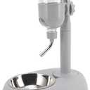 Dog Water Bottle with Bowl, 2 in 1 Water Bottle Stand Dispenser with Food Container Adjustable Pets Dog Bowl Feeder Drinking Bottle, for Cats Dogs Gerbil Rat Dwarf Hamster