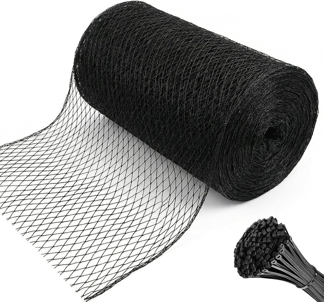 50 x 50 FT Bird Netting,1" Mesh Garden Netting, 100PCS Zip Ties