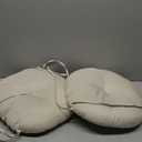 Beige Bistro Chair Cushions Set of 2, 15" Round Seat Chair Pads with Ties for Dining Room Patio