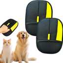 Electrostatic Pet Hair Removal Gloves: Quick Wiping - Reusable & Washable for Sofa Clothing Pet Beds Effortless Cats & Dogs Hair Remover for Busy Pet Owners (2pcs-Black)