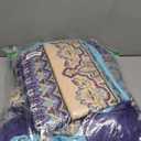 WONGS BEDDING Boho Quilt Full Size, Purple Blue Bohemian Lightweight Microfiber Bed Decor Bedspread for All Season 90"x78"(3 Pieces)