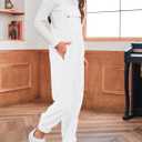 Meikulo Girls Fleece Overalls Kids Warm Winter Loose Casual Jumpsuits with Pockets 5-14 Years (9-10 Years, White)