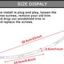4 Slotted Track Polished Batwing Fairing Windshield Windscreen Trim Molding Clips Accent Parts for Touring Street Glide Electra Tri Ultra Limited 2014-2024(Chrome)