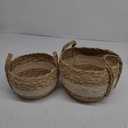 HomArt Gideon Grass and Cotton Baskets - Set/2(7.5×8 in )