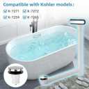 Drain Stopper Compatible with Kohler Bath Tub - 1068204 Pop Up Cartridge Assembly Drain Plug Replacement Parts for Kohler K-7272, K-7271, K-7259 & K-7265 Bathtub Drain