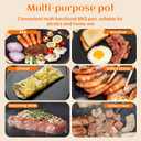 Korean Grill Pan,Round Premium BBQ Grill Pan,Non-stick Griddle Plate for Gas Stove Indoor Outdoor Camping Party(29cm)