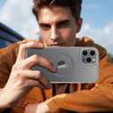 Anuck Case for iPhone 11 Pro Max Case Magnetic Phone Case Compatible with MagSafe, Soft TPU Bumper Hard Translucent Matte Back Slim Fit Shockproof Protective Cover for Men Women Girls - Gray