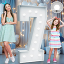 4FT Marquee Light Up Numbers  Cool White Light Up Numbers 7 with Fixed Water Bag, Party Decoration Large Marquee Light Up Numbers can Be Used for Wedding Decoration, Birthday Party Decoration