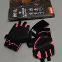 MhIL Workout Gloves for Women Breathable Gym Gloves for Women with Palm Protection and Enhanced Grip Padded Weight Lifting Glove for Womens with Wrist Wraps Support Weightlifting Exercise Cycling, Pink Small