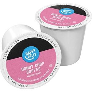 Amazon Brand - Happy Belly Medium Roast Coffee Pods, Donut Style, Compatible with Keurig 2.0 K-Cup Brewers, 100 Count By 13 MAY 2027