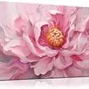 Prepeyssee Floral Wall Art for Living Room Pink Wall Art Large Botanical Artwork for Bedroom Office Teen Girl Room Decor Canvas Prints 20x40 Inch