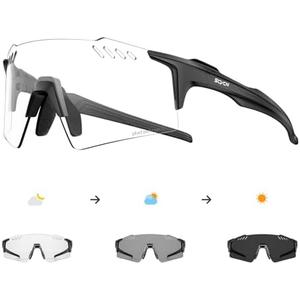 SCVCN Photochromic Cycling Glasses UV400 Protection for Women Men Cycling Glasses TR90 Frame MTB Running Bike DZ-S9A2