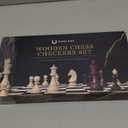 15" Wooden Chess Set | Folding Board, 2 Extra Queens | Magnetic Chess Board Set for Adults & Kids, Pieces Storage Slots Checkers Game for Kids Portable Travel Chess Game for Beginner (Original Wood Color)