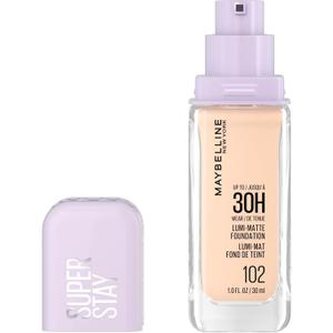 Maybelline Super Stay Lumi-Matte Foundation, Lightweight and Buildable Full Coverage Foundation Makeup For Up To 30HR Wear, 102, 1 Count (102 - Neutral Cool)