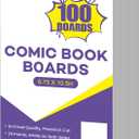 100 PCS Current Size Comic Book Boards, 6.75" x 10.5" Acid-Free Comic Book Backing Boards, Thick and Durable Books Board for Comic Book Storage and Preservation