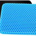 Gel Seat Cushion for Cars, Outdoors, Stadium, Van, Office, Wheelchairs - for CoccyxProvide Relief for Coccyx,Sciatica,Tailbone or Hip Pain - Airflow Orthopedic Design Premium All Gel Orthoped