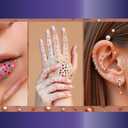 4 x 15 Sheet Face Gems Rhinestone -SELF ADHESIVE- Rhinestones for Eyes Face Body Nails, Face Glitter, Nail Gems Rhinestone, Face Jewels Rhinestone for Party, Rave Festival, Make up