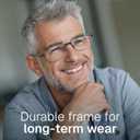 NOVIVON +1.5 Metal Reading Glasses Men - Durable Readers with Blue Light Filtering - Clear Vision