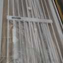 No Pawblems 55.1" Extra Tall Pet Gate for Cat/Dog, 29.9-44.4" Wide Auto Close Tall Cat Gate, NO Drilling Pressure Mounted for Doorways/Hallways, 1.37" Narrower Bar Spacing, White