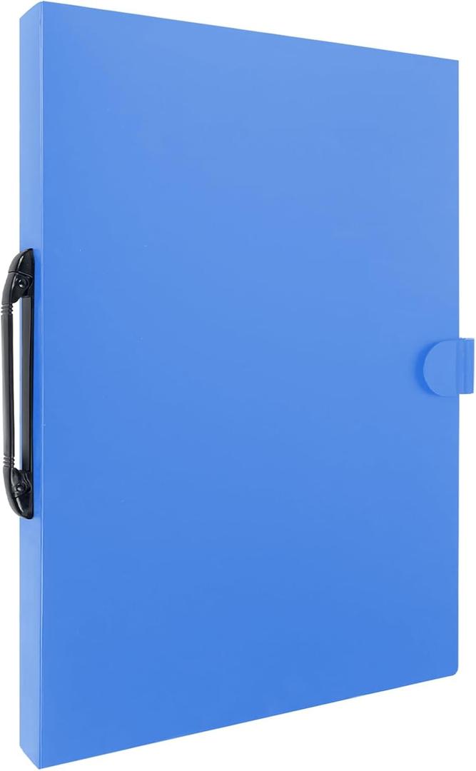 JJRING 16x22 Art Portfolio Folder for Diamond Painting, 40-Pocket Portfolio Binder Featuring Clear Plastic Sleeves, Display Book with Handle for Artwork and Document Storage, Blue