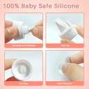 PumpMom-us 17mm Oval Flanges with Soft Rim Compatible with Spectra S2 S1 9 Plus Breastpumps Accessories, Replacement Breast Shield and Duckbill Valves for Spectra Pump Parts and Flange