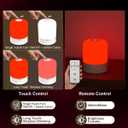 Red Light Therapy Night Light for Sleep Aid, 635nm Red Light for Sleep 5-Level Dimming & 4 Lighting Tempatures Support, Rechargeable LED Bedside Night Light for Adults & Kids Bedroom