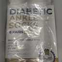 Pembrook Ankle Diabetic Socks for Women and Men - 6 Pairs | Low Cut Neuropathy Socks for Women | Smooth Toe Seams (Large)