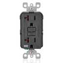 Leviton GFCI Weather-Resistant Outlet, 20 Amp, Self Test, Non Tamper-Resistant with LED Indicator Light, Outdoor Locations, GFWR2-E, Black