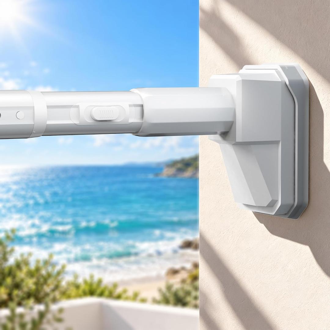 Tension Curtain Rods No Drilling, 41-86 Inch Heavy Duty Shower Curtain Rod