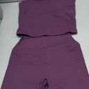 Two Piece Workout Sets For Women Tank Top Matching High Waist Booty Lifting Shorts Gym Yoga Active Wear Outfits (Large, Dark Purple)