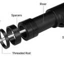 LERWAY Bike Stem Riser Extender MTB Handlebar Stem Adapter with Hex Key for 1-1/8" 28.6mm Fork Aluminum Black