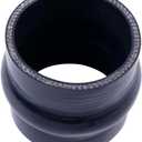 3 Inch (76mm) ID Hump Silicone Coupler Straight Reinforced Hose，4-ply Turbo/Intercooler/Intake Piping