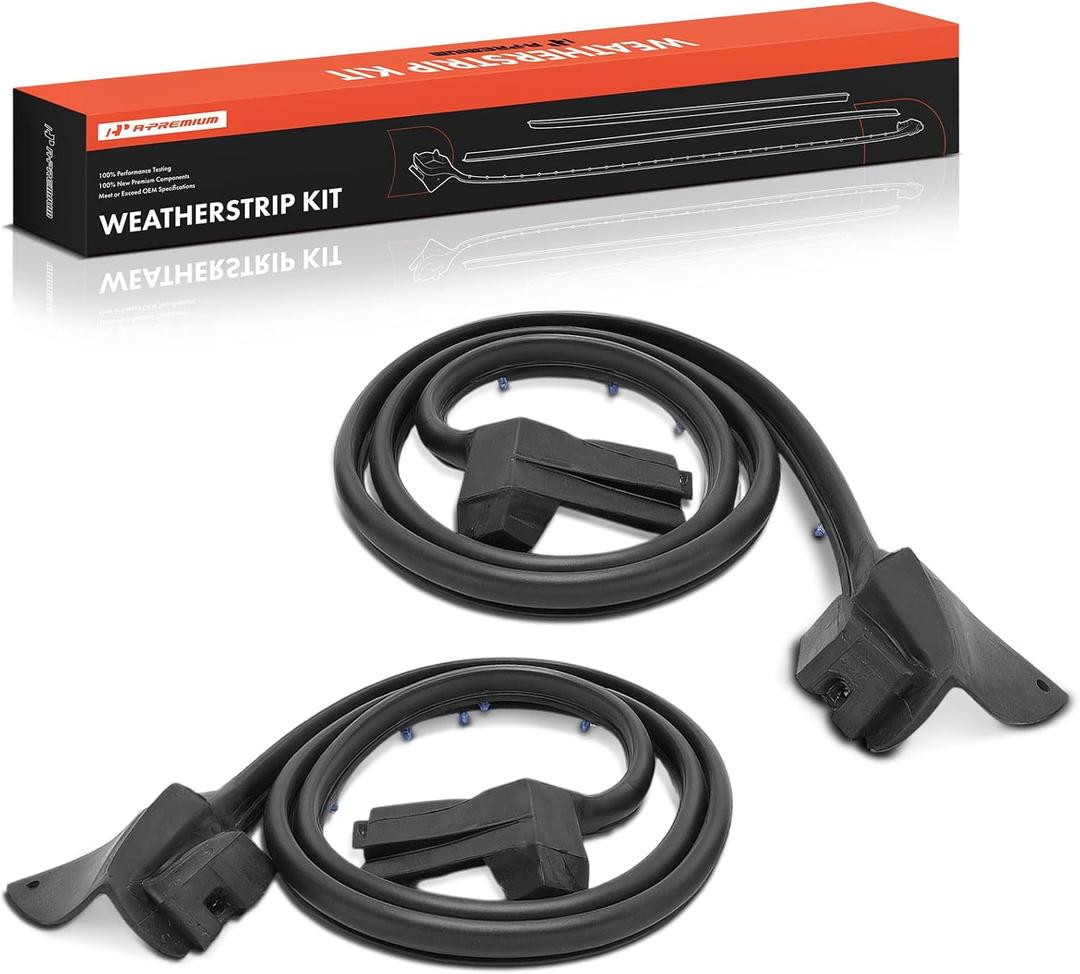 A-Premium 2PCS Front or Rear Car Door Weather Stripping Seal Strips Compatible with Chevrolet Camaro & Pontiac Firebird, 1982-1992