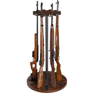 Gun Rack, Heavy Solid Wood Rifle & Shotgun Holder, Up to 12 Gun Capacity Display Storage with Soft Padding, Gun Safe Organizer Indoor Gun Racks