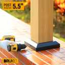 Post Base Cover, Split Type Skirt for Indoor/Outdoor Iron Deck Railing Decorative Covers (4, Post-5.5" Base-8.7")