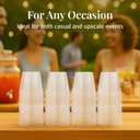 Small Clear Plastic Cups - 5 oz. 200 Pack - Hard Disposable Cup - Wine and Plastic Cocktail Glasses - Drinking and Party Punch Cups and Bulk Wedding Tumblers