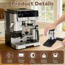 Portafilter Holder with Ninja Coffee Machines, Silicone Tamping Mat Compatible for Ninja Luxe Cafe ES601 ES701 (Black)