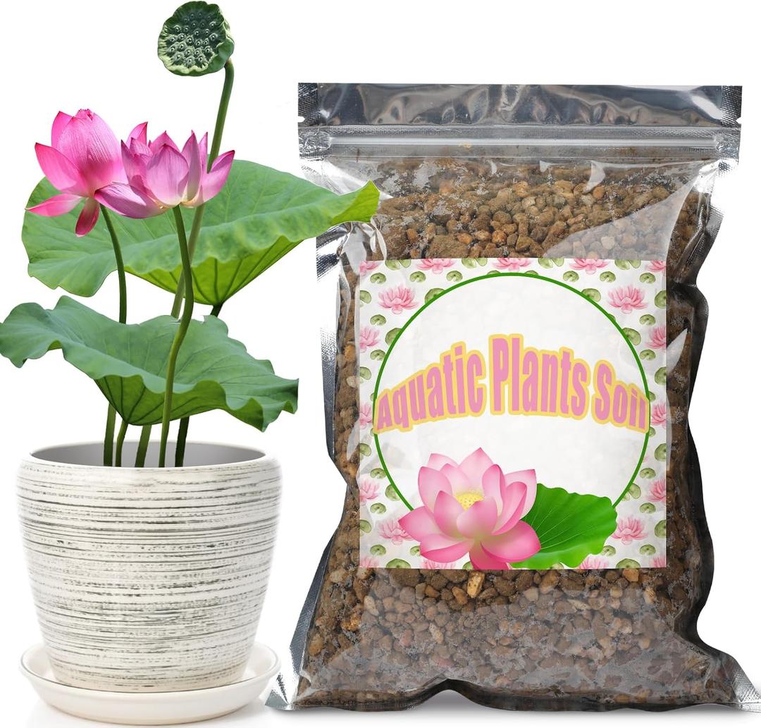 Aquatic Soil for Plants - 2.2LBS, Clay Aquarium Soil Suitable for Small Ponds & Water Plants Like Lotus & Water Lily, Safe for Fish & Aquatic Life