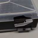 Upgraded Large Capacity Battery Storage Organizer with Tester, Battery Organizer Holds 185+Batteries with Double-Sided & Portable Handle, Fireproof & Splash-Proof Battery Holder for Most Sizes, Black